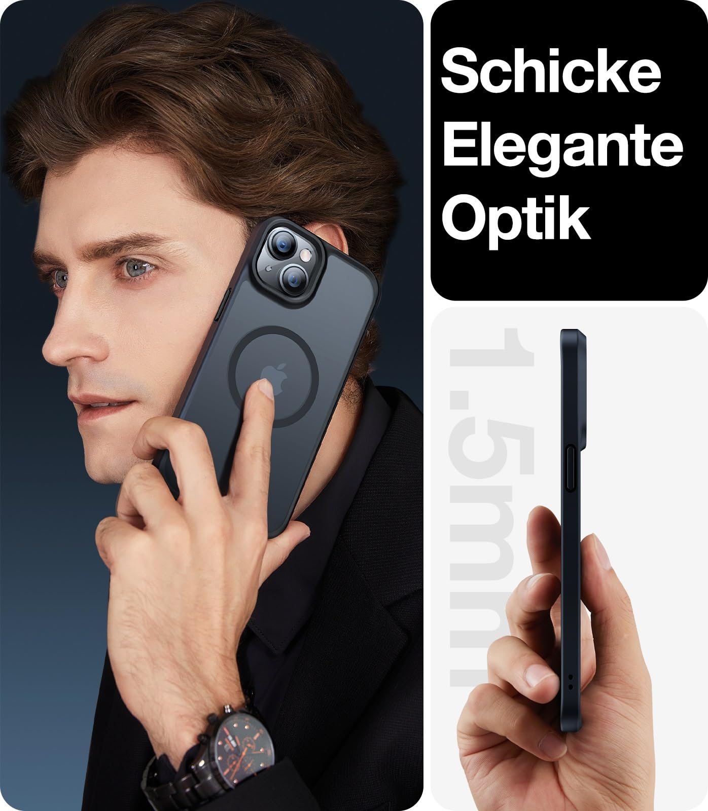 TORRAS Guardian-Mag für iPhone 17 Pro Hülle für MagSafe (Zertifizierte Militärschutz und Magnetkraft) Handyhülle iPhone 17 Pro Case Extrem Haltbarkeit Hülle Stoßfest Kratzfest Cover, Matt Blau