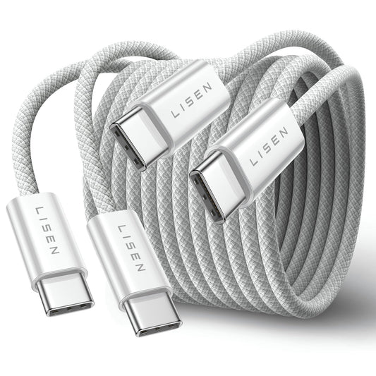 LISEN 60W USB C Kabel, [4er Pack, 0,5M 1M 1M 2M] USB C auf USB C Kabel Set, PD 3.0 Schnellladekabel USB C für iPhone 17 Pro Max Zubehör,iPhone 16 15,Switch,Samsung Galaxy S25,Pixel,MacBook,iPad,Xiaomi