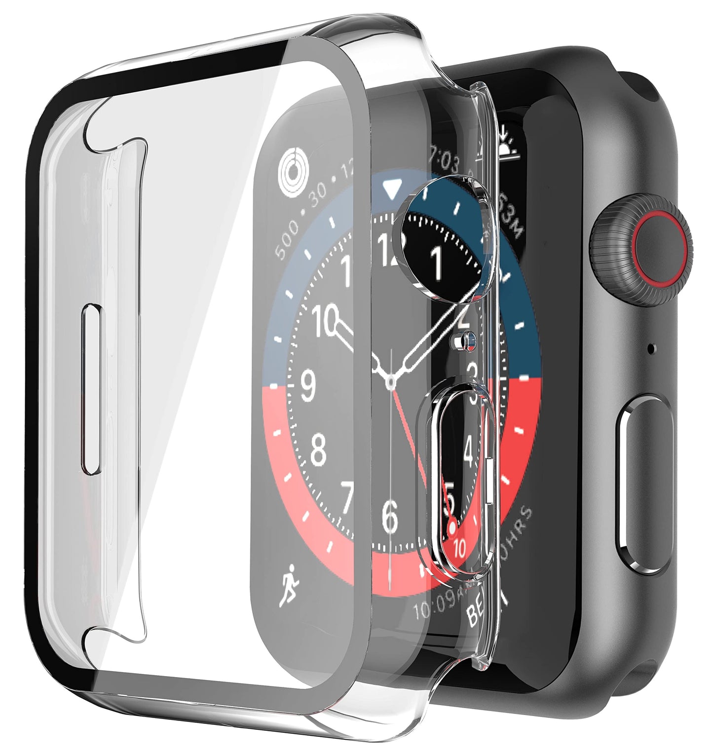 Misxi 2 Stück Harte PC Schutzhülle mit Gehärtetem Displayschutz für Apple Watch Series 11 (2025) Series 10 46mm, Ultra-dünne Anti-Fall Kratzfeste Abdeckung Schutz für iWatch, Mattschwarz