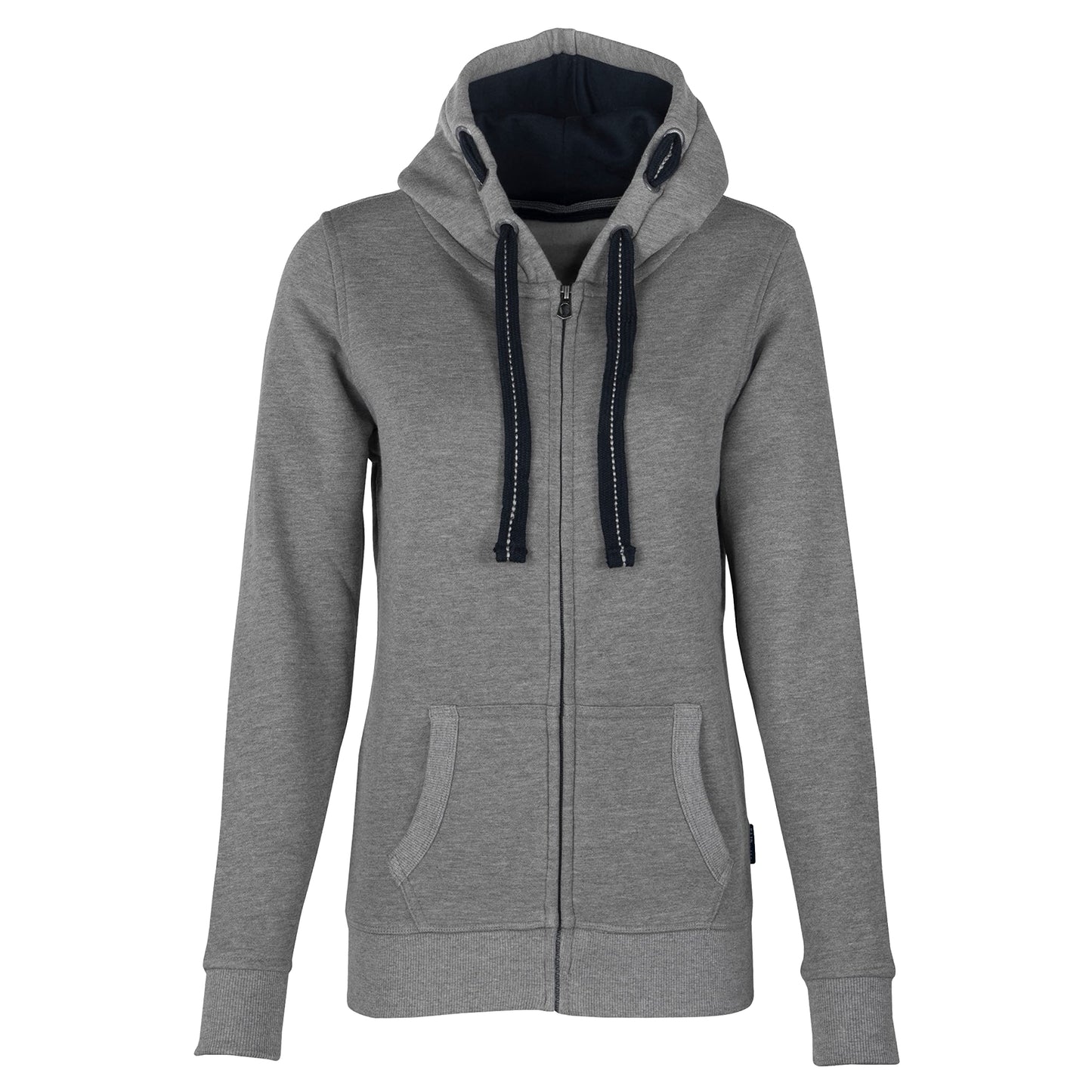 HRM Damen Hooded Jacket I Premium Kapuzenjacke Damen mit Kontrast-Innenfutter I Basic Hoodie mit Reißverschluss I Zip Hoodie I Hochwertige & nachhaltige Damen-Oberteile