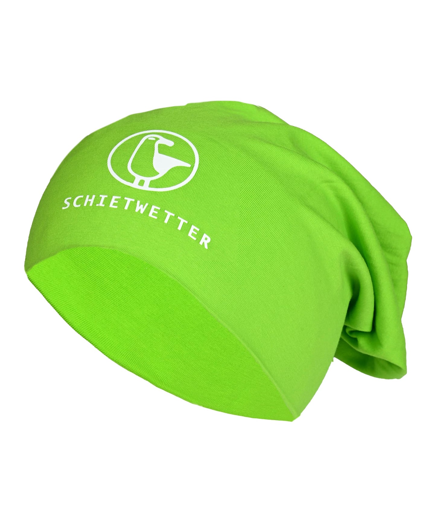 SCHIETWETTER Unisex Erw. Leichte Beanie Mütze Möwe, Übergangsmütze, dünne Kopfbedeckung, Logo-Print, Stretch, warm, einfarbig