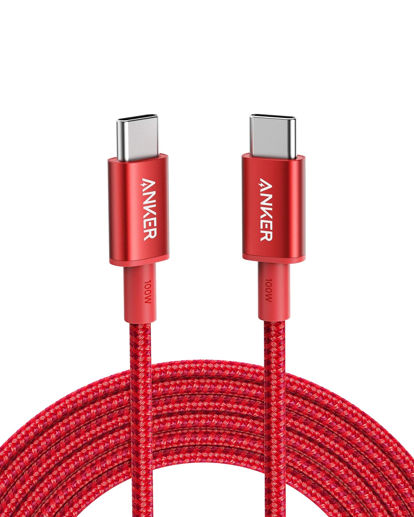 Anker Nylon USB-C to USB-C Charging Cable 2.0, 100W Type-C Charging Cable, 3m Long, Fast Charging for iPad Mini 6. Gen, MacBook Pro 2020, iPad Pro 2020, iPad Air 4, Galaxy S20 Plus S9, Pixel, Switch
