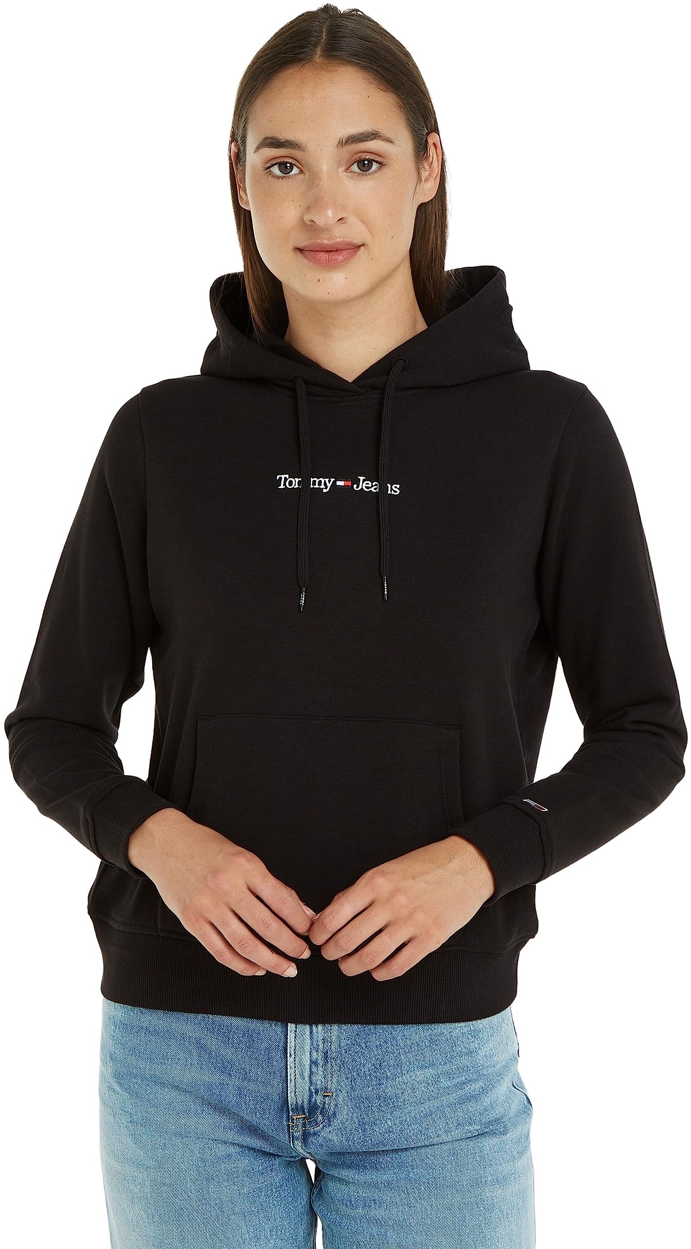 Tommy Jeans Damen Hoodie Flag Regular Fit