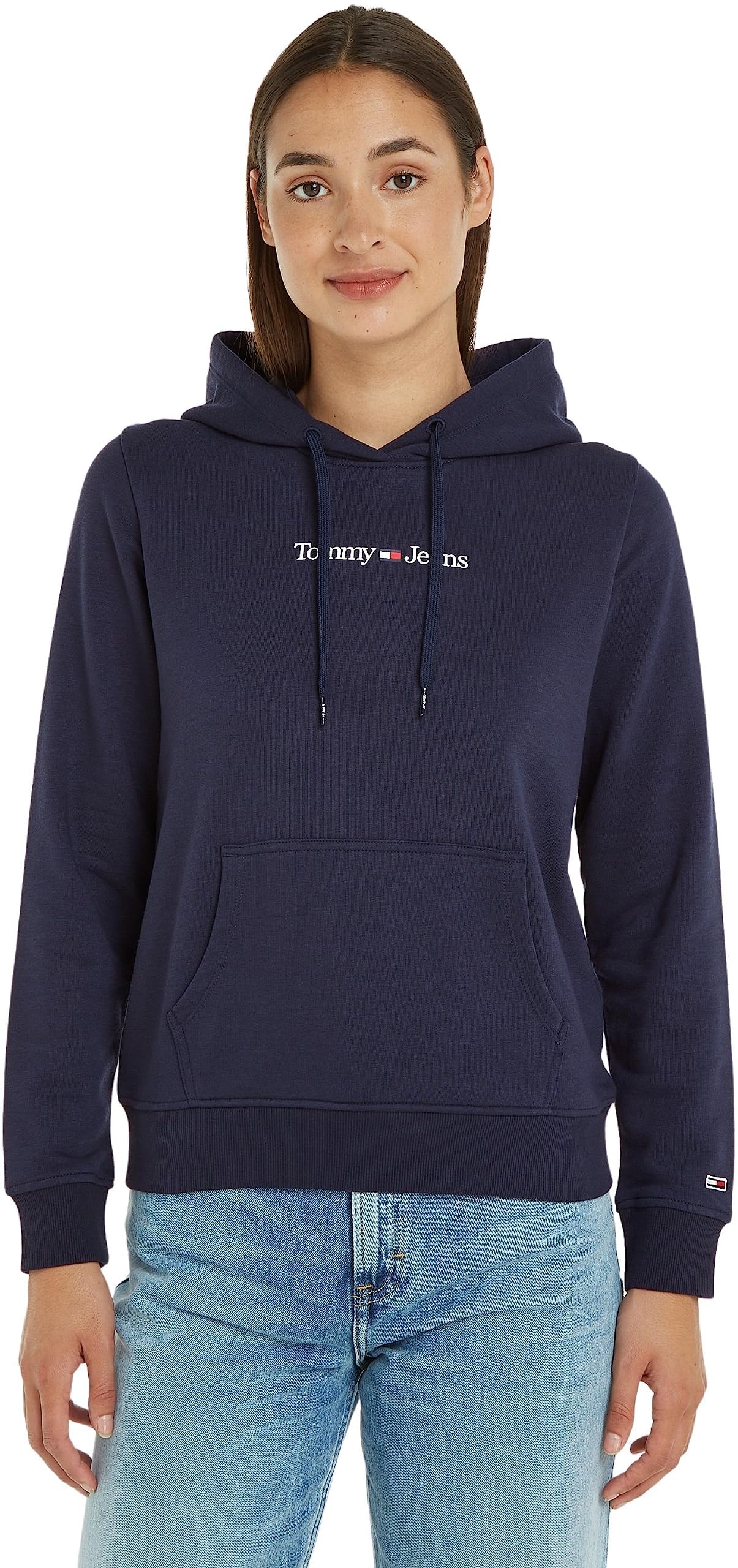 Tommy Jeans Damen Hoodie Flag Regular Fit