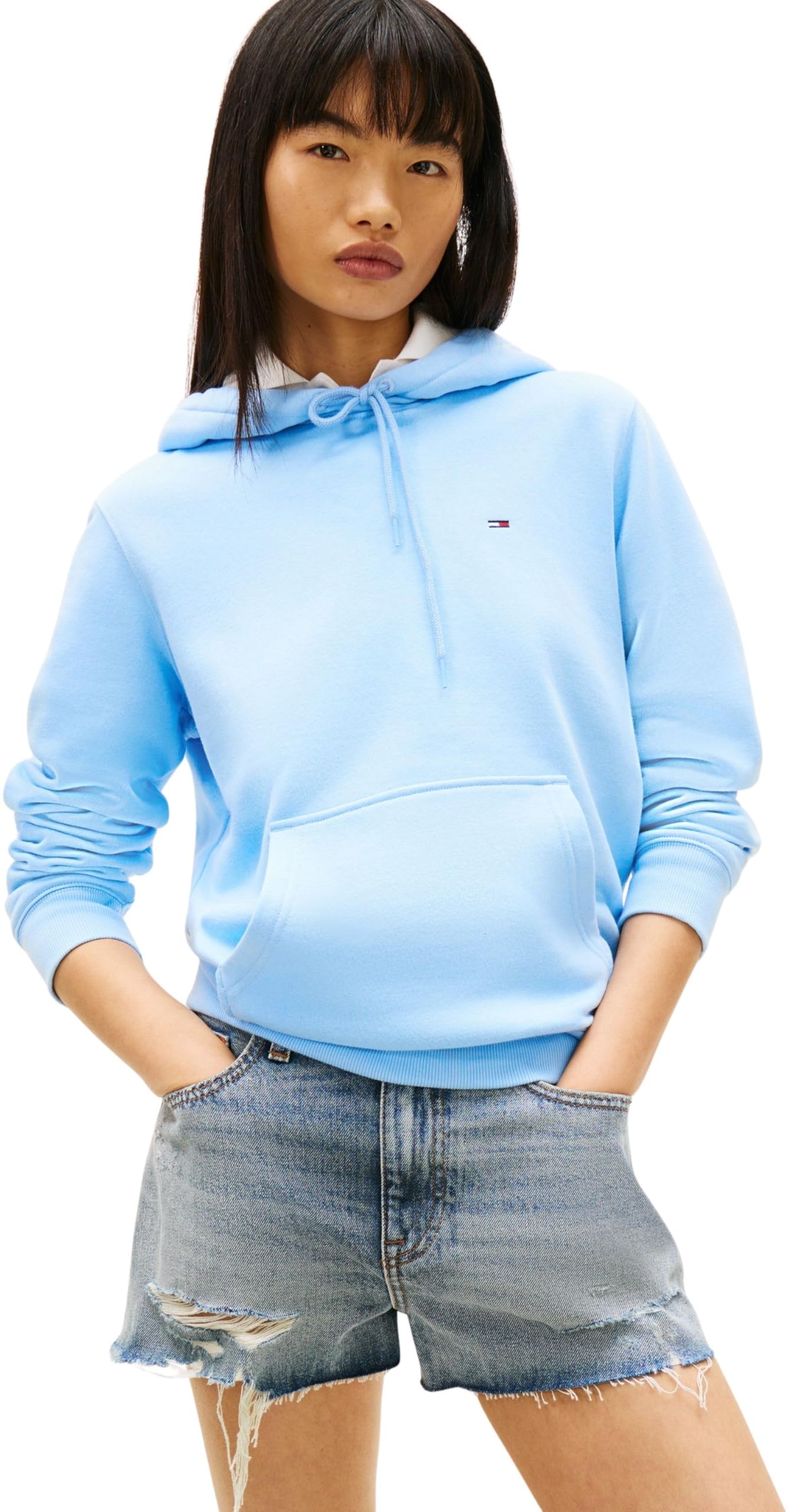 Tommy Jeans Damen Hoodie Flag Regular Fit
