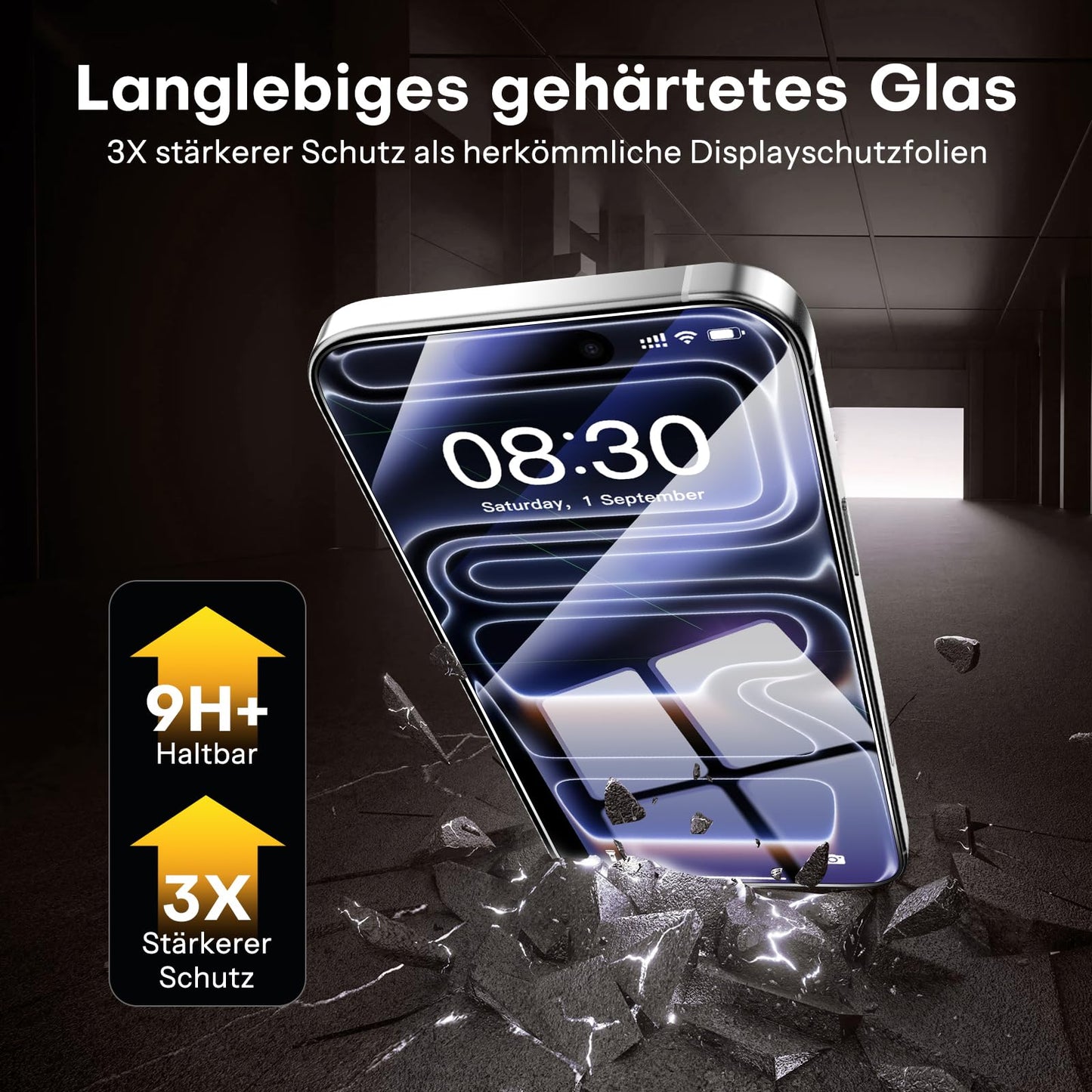 SPARIN für iPhone 17 Pro 6.3 Zoll 2025 Panzer Schutz Glas, 3 Stück Schutzfolie und 3 Stück Kameraschutz mit Montage Rahmen, 9H Härte, Anti-Bläschen,HD-Klar
