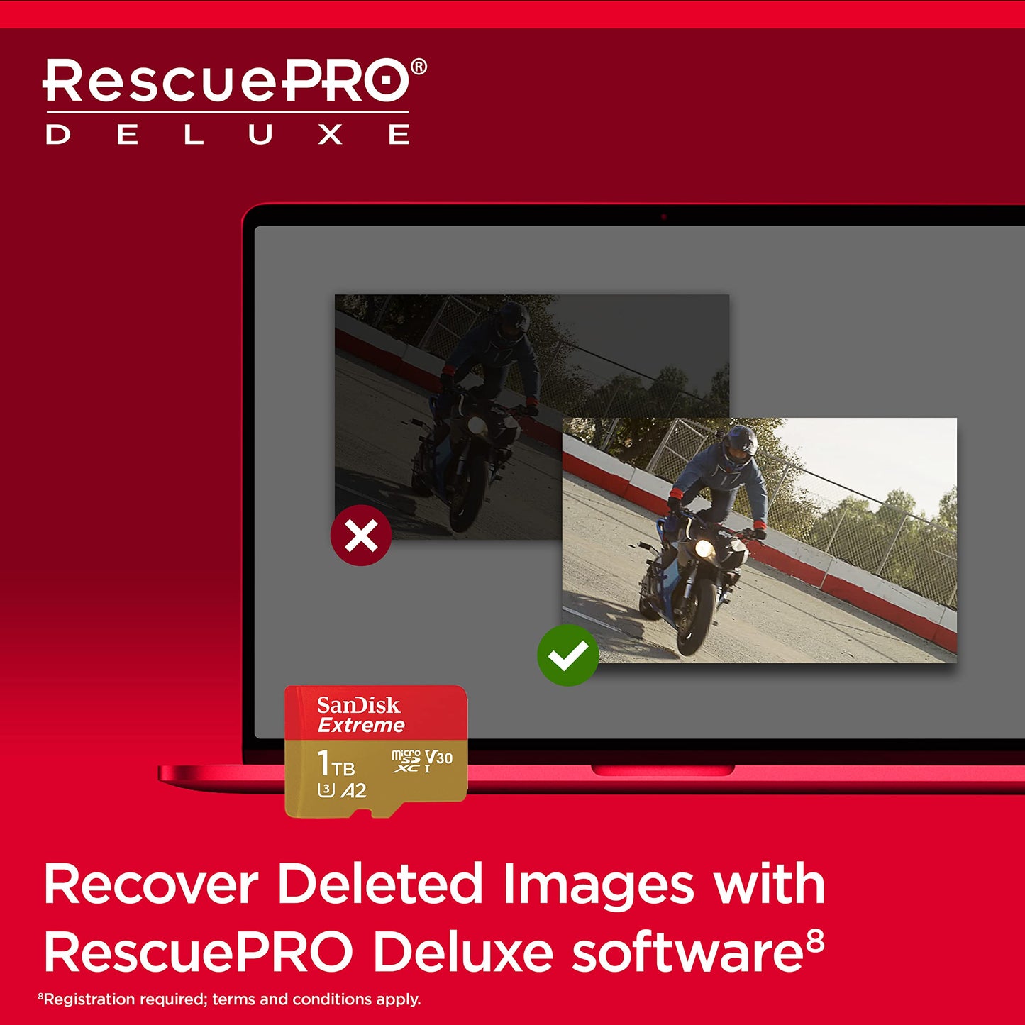 SanDisk Extreme microSDXC UHS-I Speicherkarte 128 GB + Adapter (Für Smartphones, Actionkameras und Drohnen, A2, C10, V30, U3, 190 MB/s Übertragung, RescuePRO Deluxe)