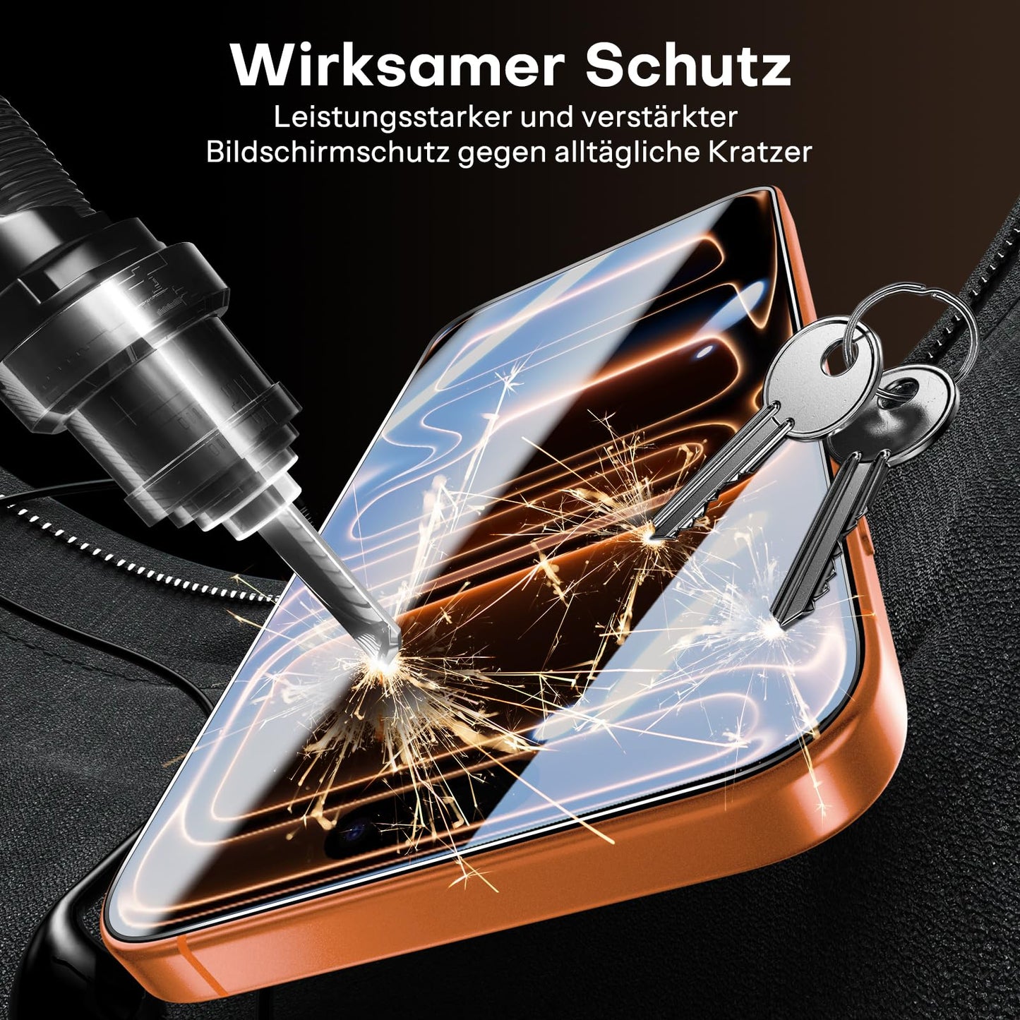 SPARIN für iPhone 17 Pro 6.3 Zoll 2025 Panzer Schutz Glas, 3 Stück Schutzfolie und 3 Stück Kameraschutz mit Montage Rahmen, 9H Härte, Anti-Bläschen,HD-Klar