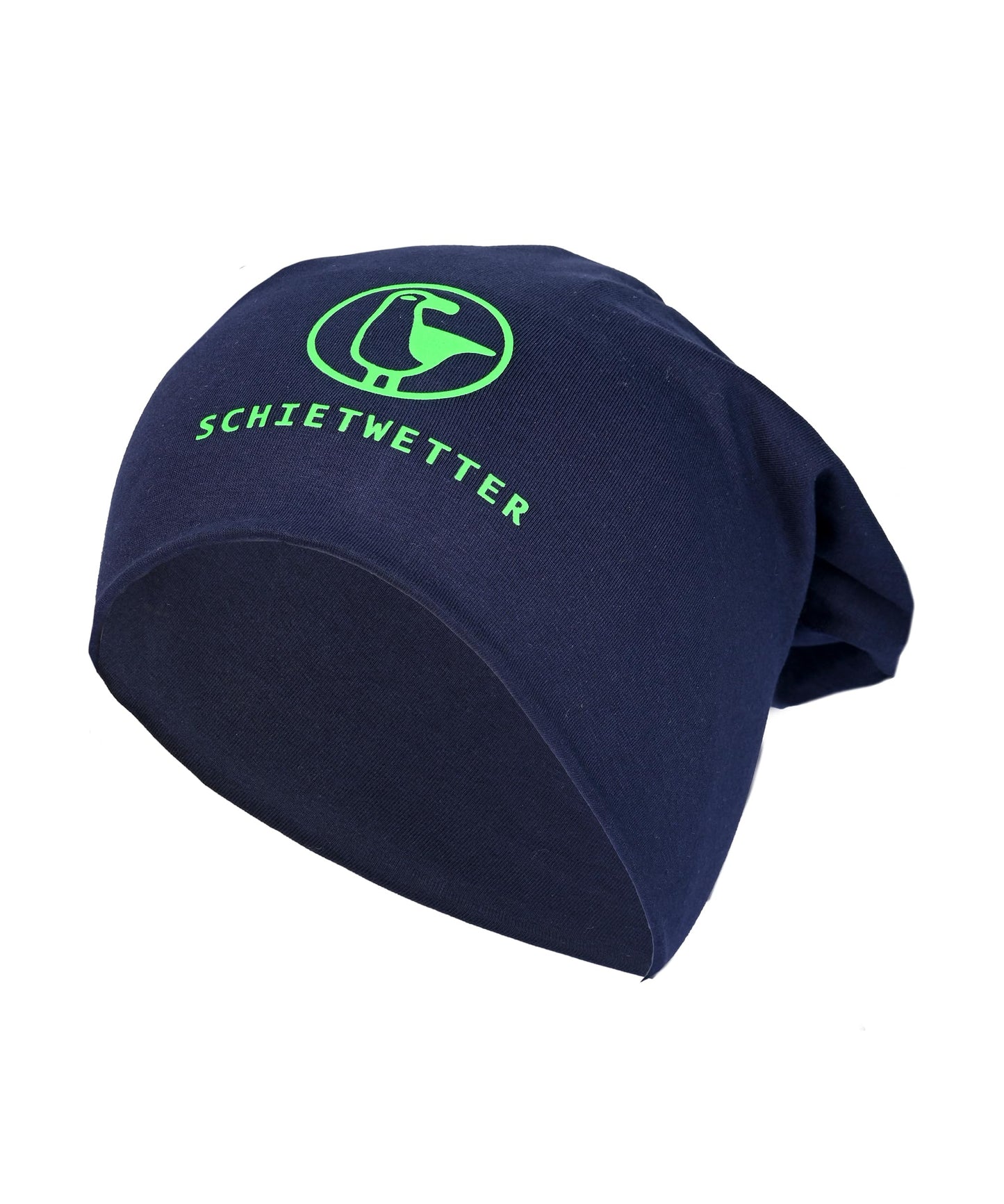 SCHIETWETTER Unisex Erw. Leichte Beanie Mütze Möwe, Übergangsmütze, dünne Kopfbedeckung, Logo-Print, Stretch, warm, einfarbig