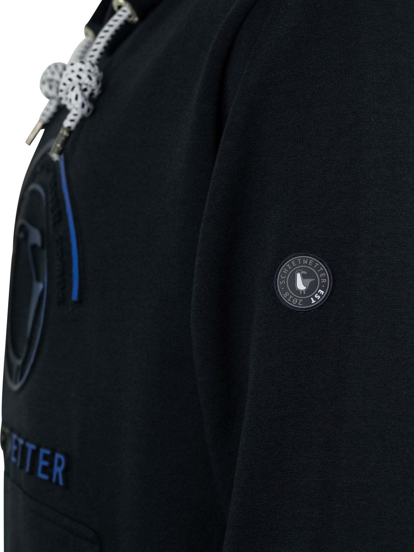 SCHIETWETTER Herren Hoodie Hansi, Kapuzenpullover, Sweater, Langarm-Pullover, 3D-Druck, geprägt 3D-Logo-Print, warm, bequem