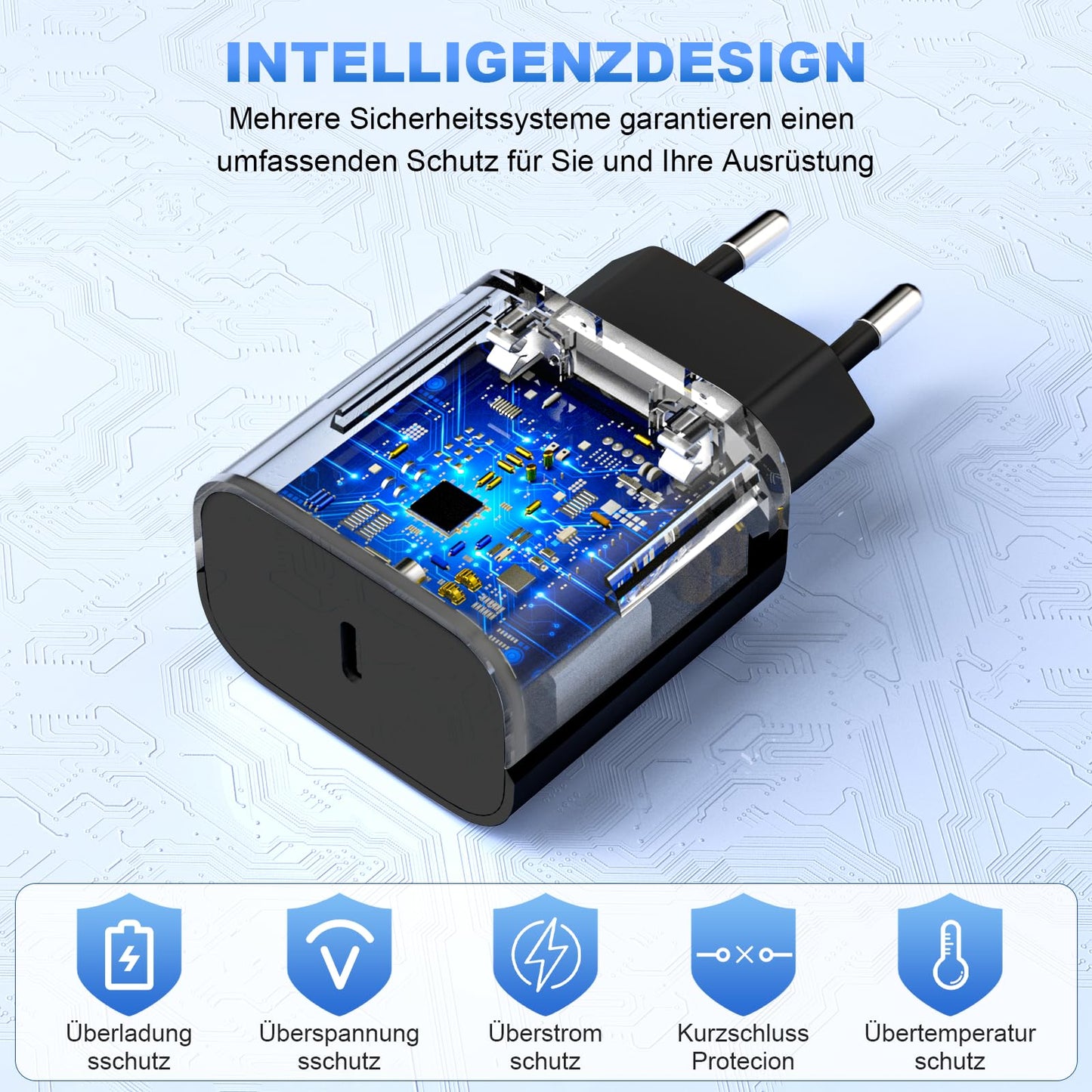 iPhone Ladekabel, [MFi-Zertifiziert] 2er Pack 25W iPhone Ladegerät Apple Ladekabel 2M, USBC Schnellladegerät mit USB C auf Lightning Kabel für i Phone 14 13 12 11 Pro Max XS XR X 8 7 6 Plus 5 iPad