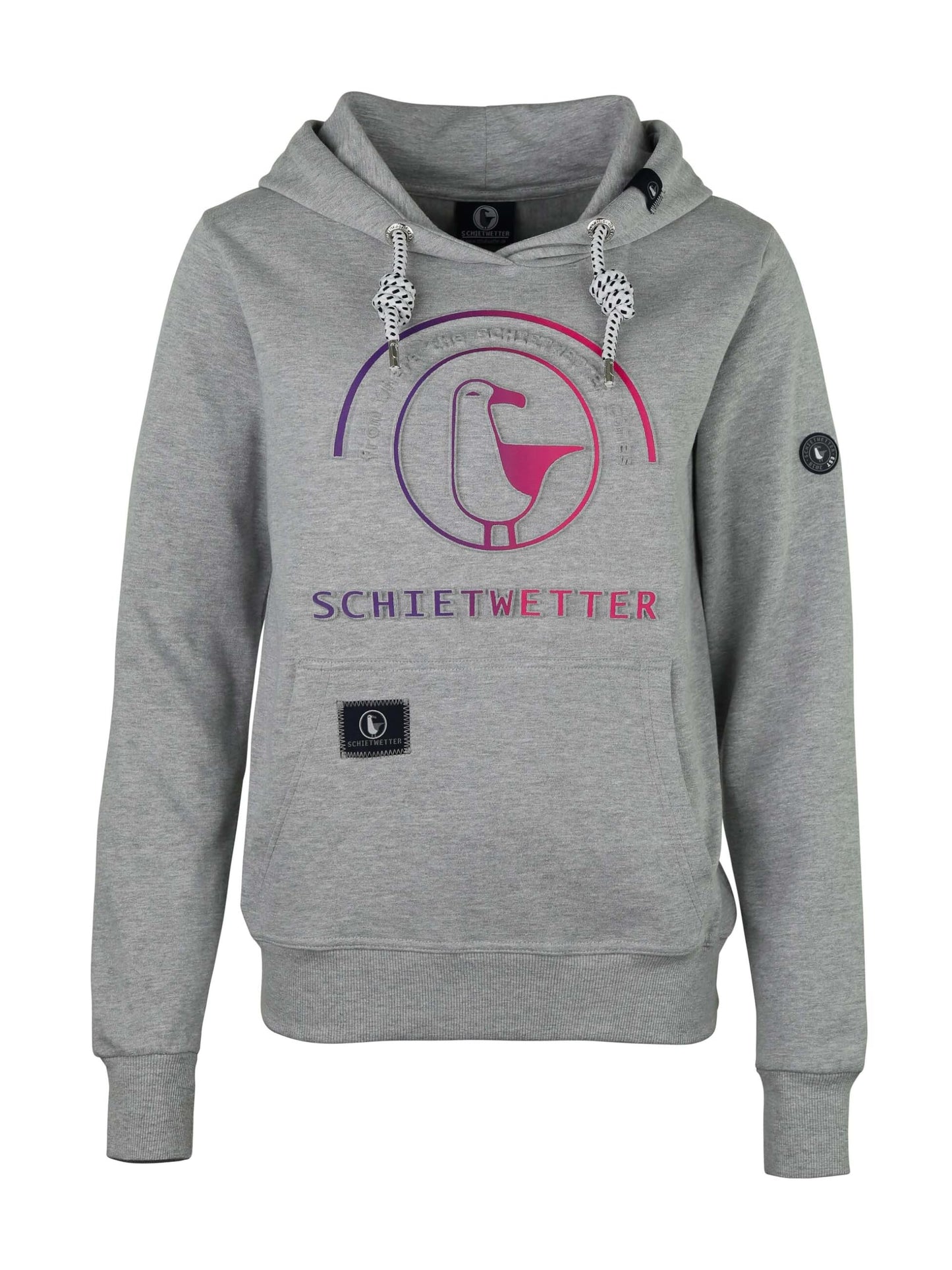 SCHIETWETTER Damen Hoodie Tamara, Kapuzenpullover, Sweater, Sweatshirt, Kapuzenhoodie, modisch, 3D-Prägedruck, bequem