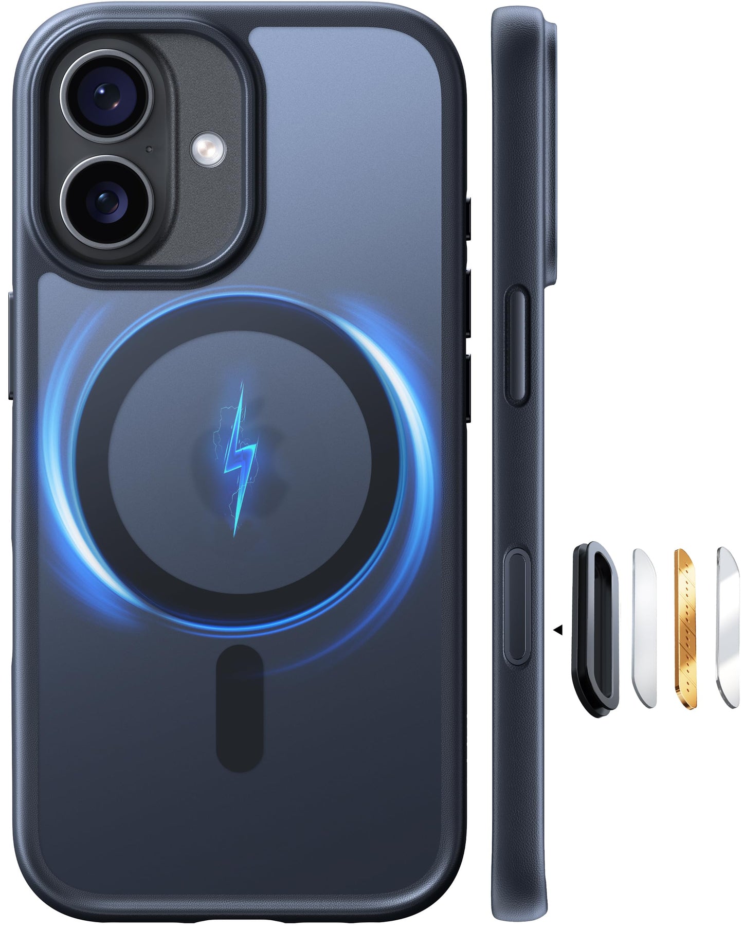 TORRAS Guardian-Mag für iPhone 17 Pro Hülle für MagSafe (Zertifizierte Militärschutz und Magnetkraft) Handyhülle iPhone 17 Pro Case Extrem Haltbarkeit Hülle Stoßfest Kratzfest Cover, Matt Blau