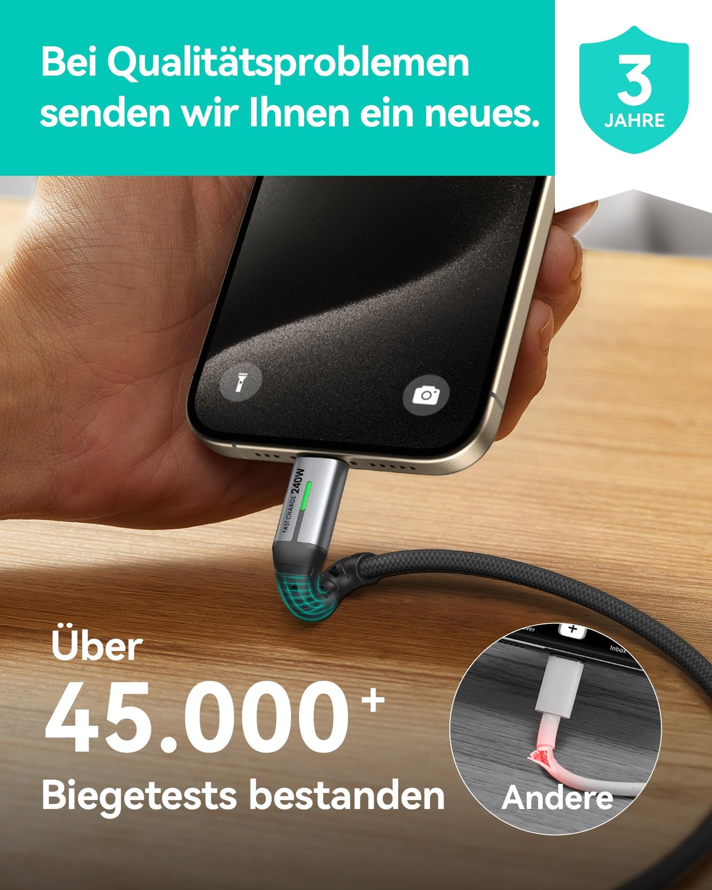 INIU 240W USB C Kabel, [2Pack 2m] PD Schnellladekabel USB C auf USB C, Nylon Geflochten Ladekabel USBC Ladegerät für iPhone 17 16 15 Pro Max Samsung Galaxy S25 S24 Ultra Pixel 9 iPad Pro MacBook Air
