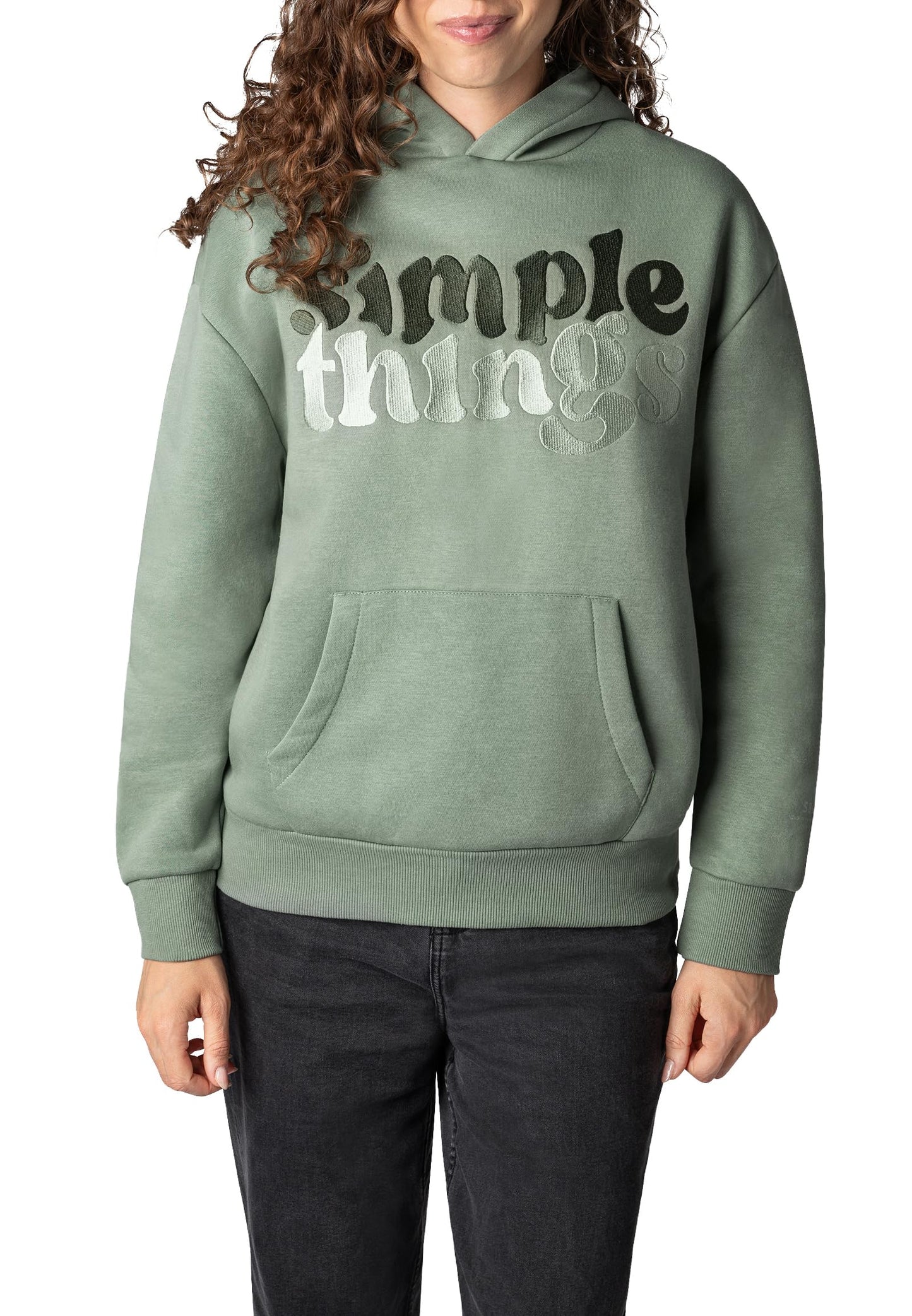 Sublevel Damen Sweathoodie Kapuzenpullover Sweatjacke mit Prints und Kapuze