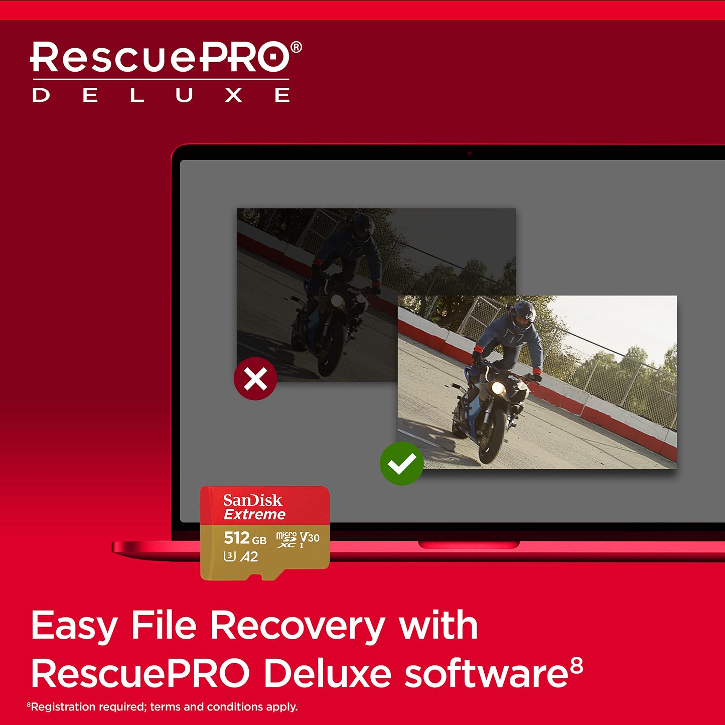 SanDisk Extreme microSDXC UHS-I Speicherkarte 128 GB + Adapter (Für Smartphones, Actionkameras und Drohnen, A2, C10, V30, U3, 190 MB/s Übertragung, RescuePRO Deluxe)