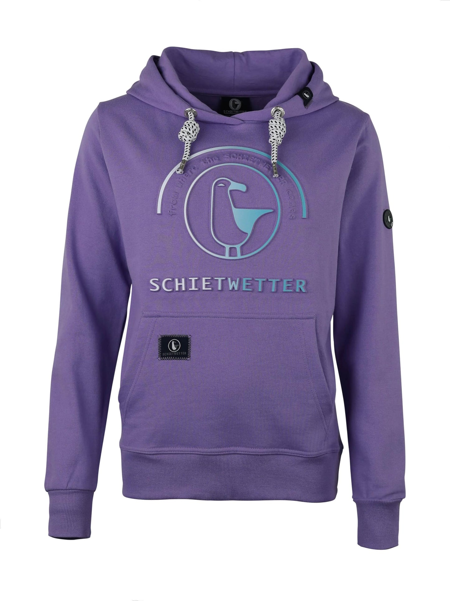 SCHIETWETTER Damen Hoodie Tamara, Kapuzenpullover, Sweater, Sweatshirt, Kapuzenhoodie, modisch, 3D-Prägedruck, bequem
