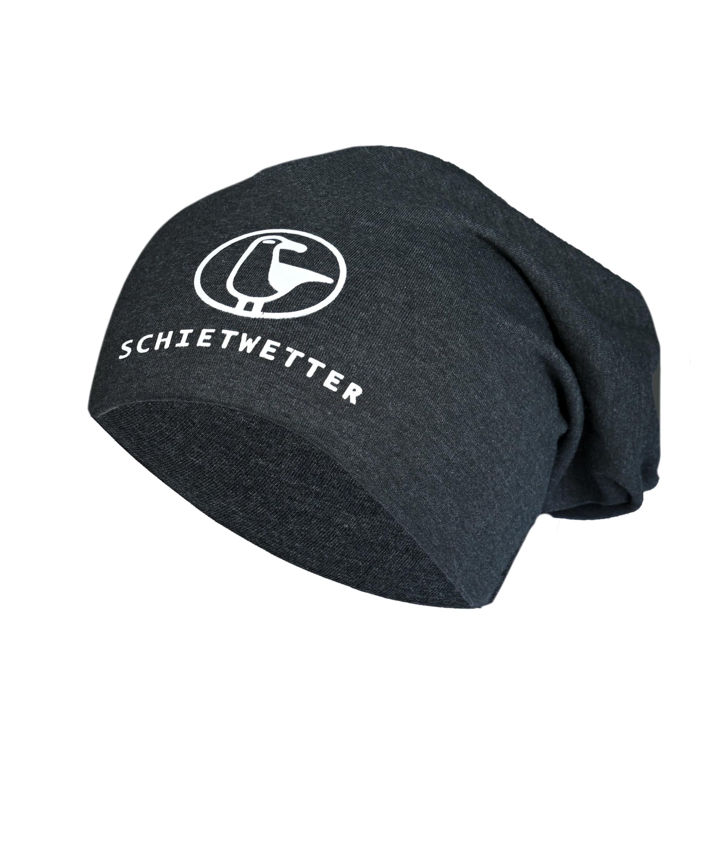 SCHIETWETTER Unisex Erw. Leichte Beanie Mütze Möwe, Übergangsmütze, dünne Kopfbedeckung, Logo-Print, Stretch, warm, einfarbig