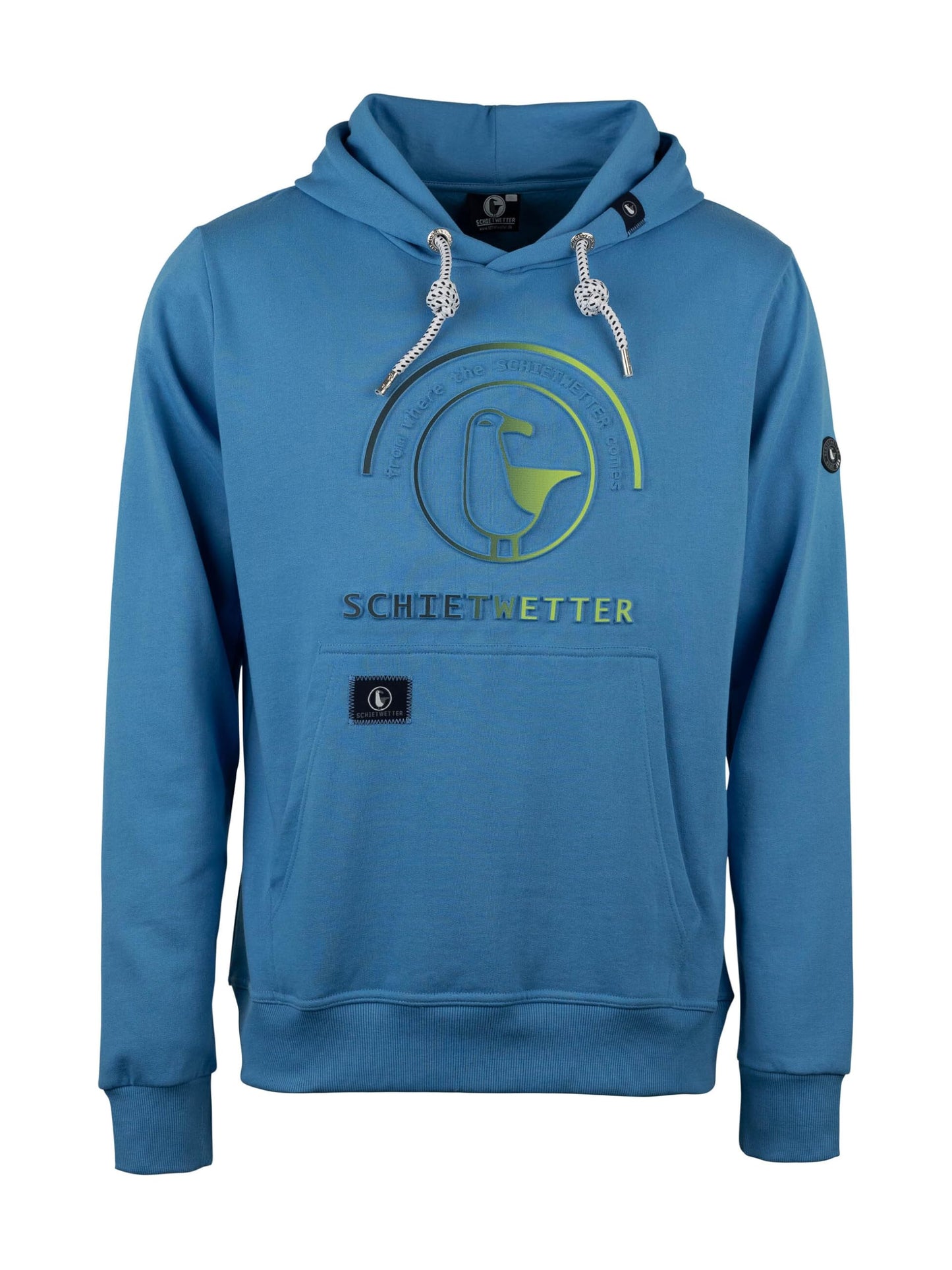 SCHIETWETTER Herren Hoodie Hansi, Kapuzenpullover, Sweater, Langarm-Pullover, 3D-Druck, geprägt 3D-Logo-Print, warm, bequem
