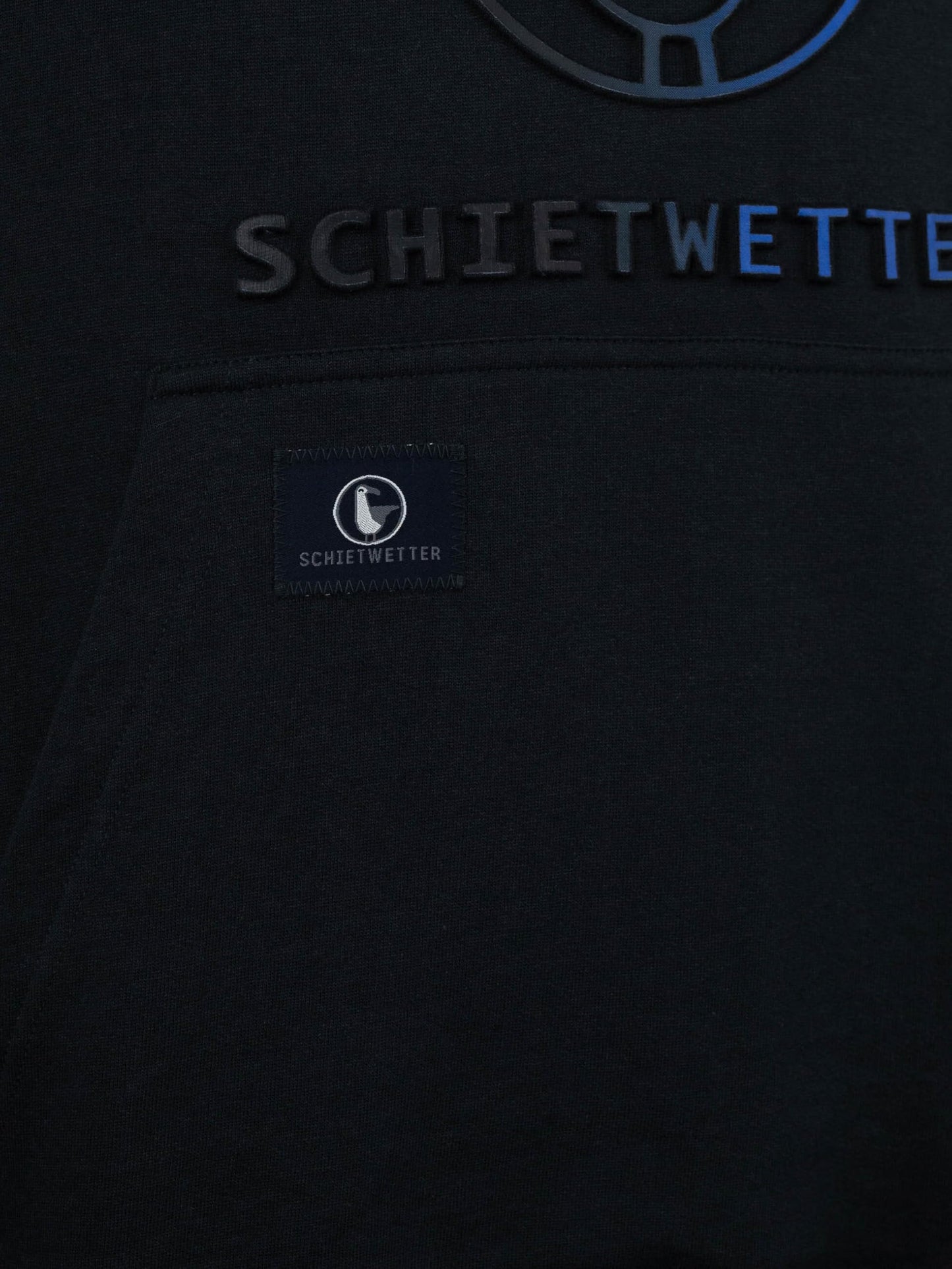 SCHIETWETTER Herren Hoodie Hansi, Kapuzenpullover, Sweater, Langarm-Pullover, 3D-Druck, geprägt 3D-Logo-Print, warm, bequem