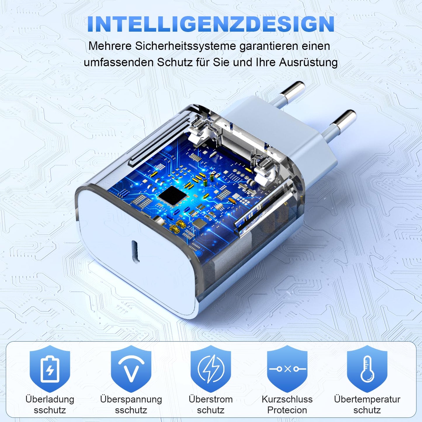 iPhone Ladekabel, [MFi-Zertifiziert] 2er Pack 25W iPhone Ladegerät Apple Ladekabel 2M, USBC Schnellladegerät mit USB C auf Lightning Kabel für i Phone 14 13 12 11 Pro Max XS XR X 8 7 6 Plus 5 iPad