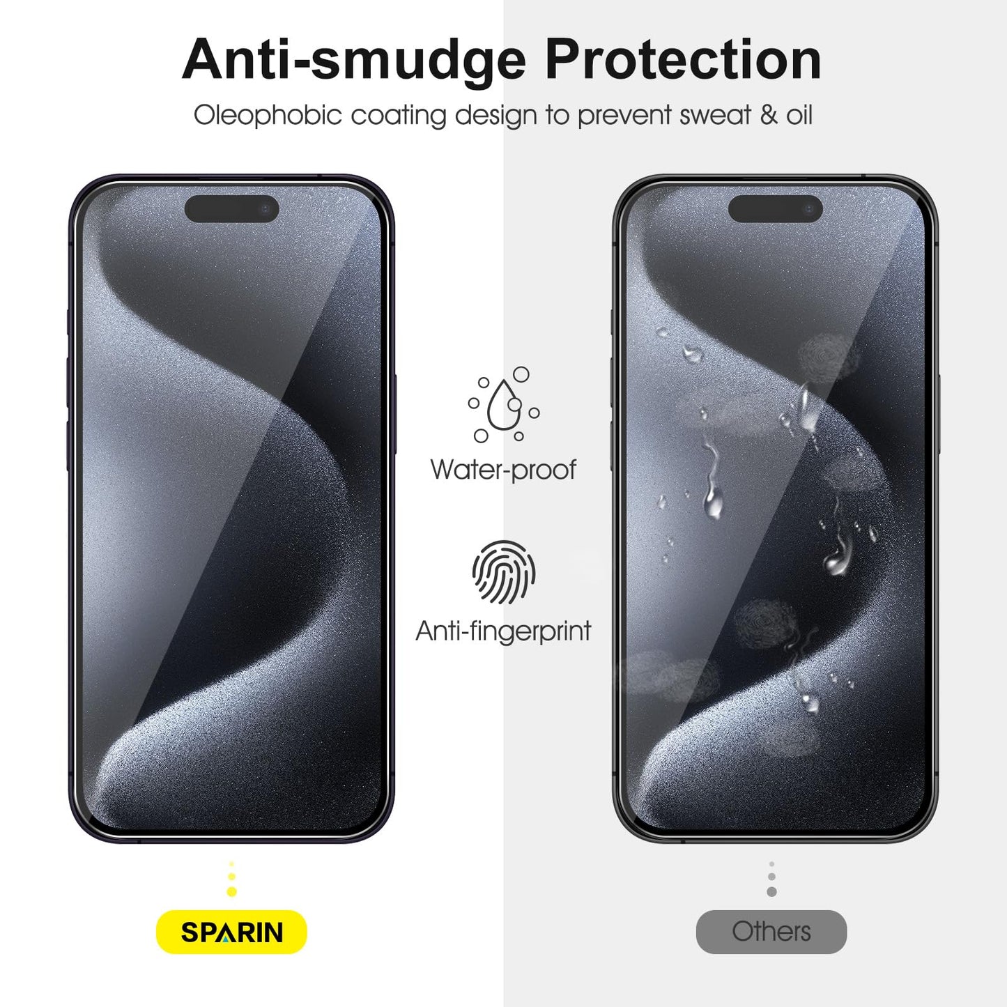 SPARIN für iPhone 17 Pro 6.3 Zoll 2025 Panzer Schutz Glas, 3 Stück Schutzfolie und 3 Stück Kameraschutz mit Montage Rahmen, 9H Härte, Anti-Bläschen,HD-Klar