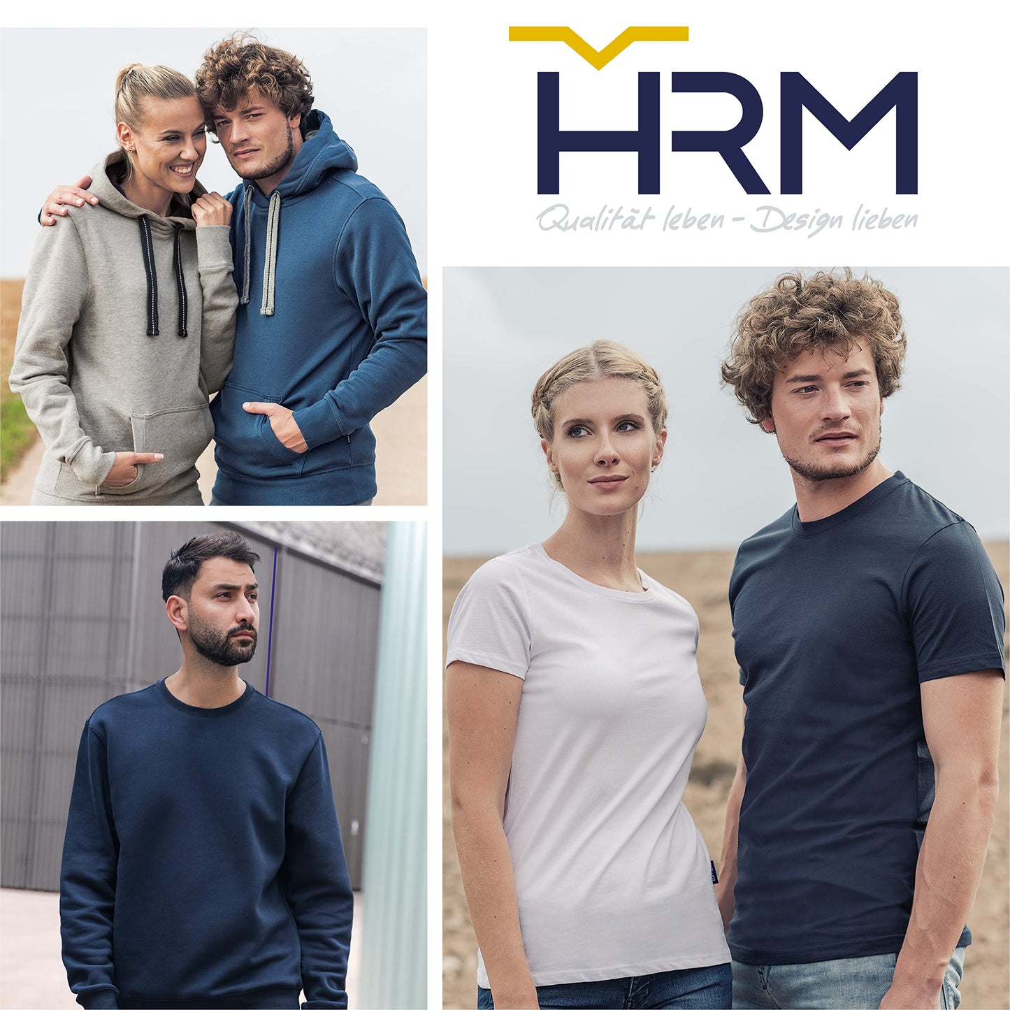 HRM Damen Hooded Jacket I Premium Kapuzenjacke Damen mit Kontrast-Innenfutter I Basic Hoodie mit Reißverschluss I Zip Hoodie I Hochwertige & nachhaltige Damen-Oberteile