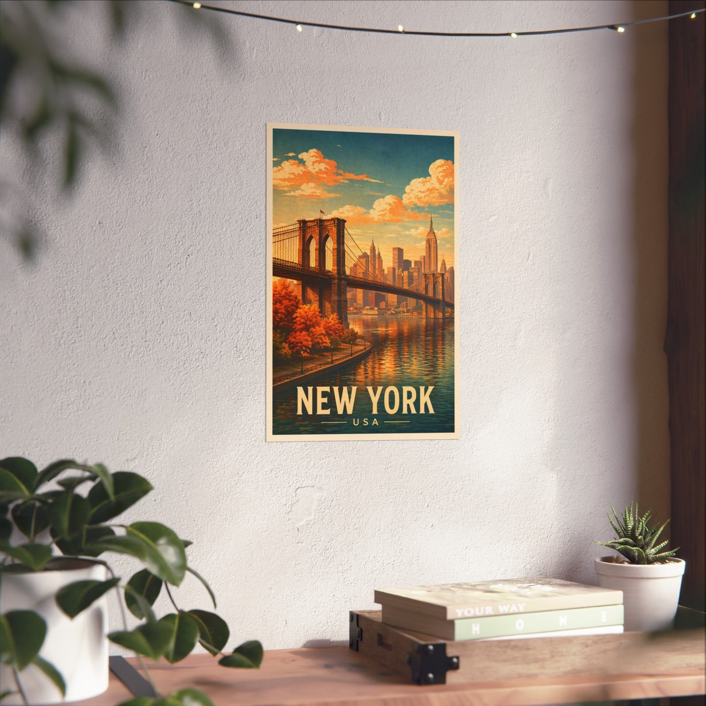 New York Poster without frame Brooklyn Bridge NYC Skyline Wall Art City Print USA Decor