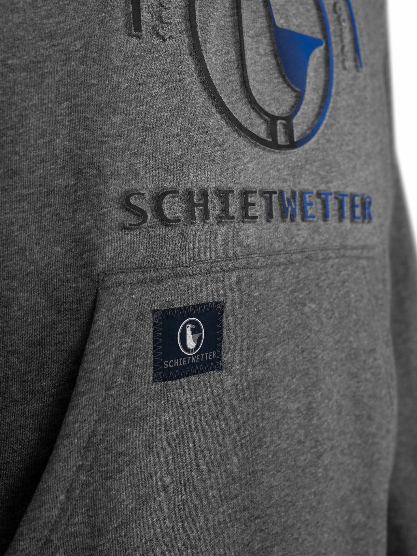 SCHIETWETTER Herren Hoodie Hansi, Kapuzenpullover, Sweater, Langarm-Pullover, 3D-Druck, geprägt 3D-Logo-Print, warm, bequem