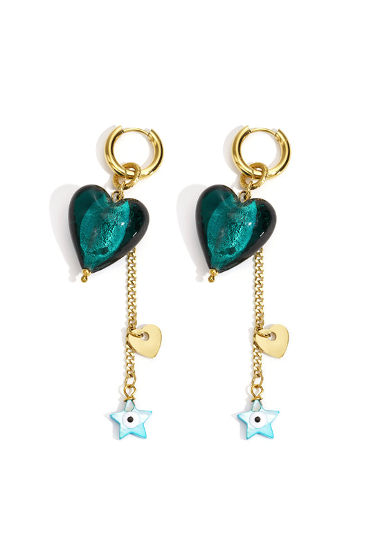 Stainless Steel Drop Earrings Heart Casual Daily Simple Series Women's jewelry