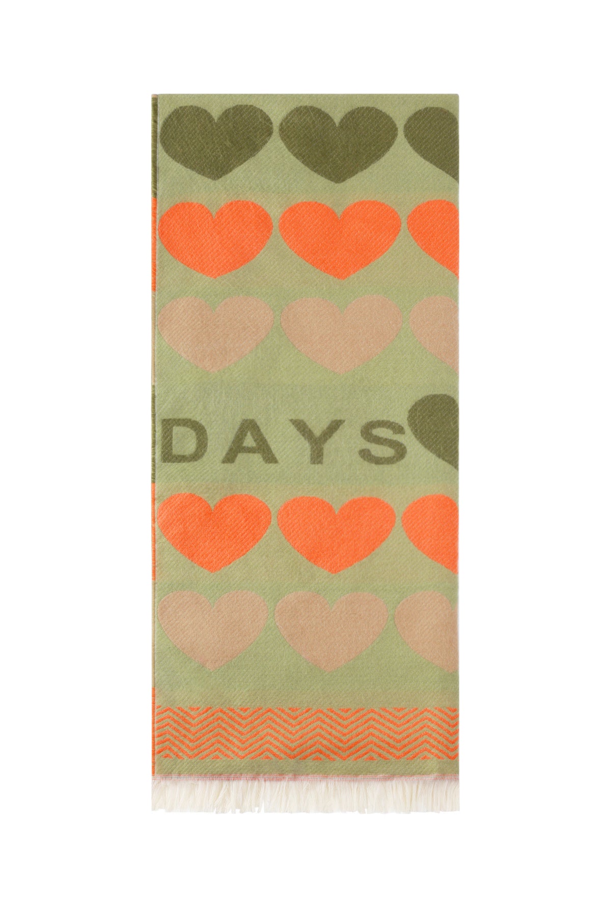 Scarf with hearts