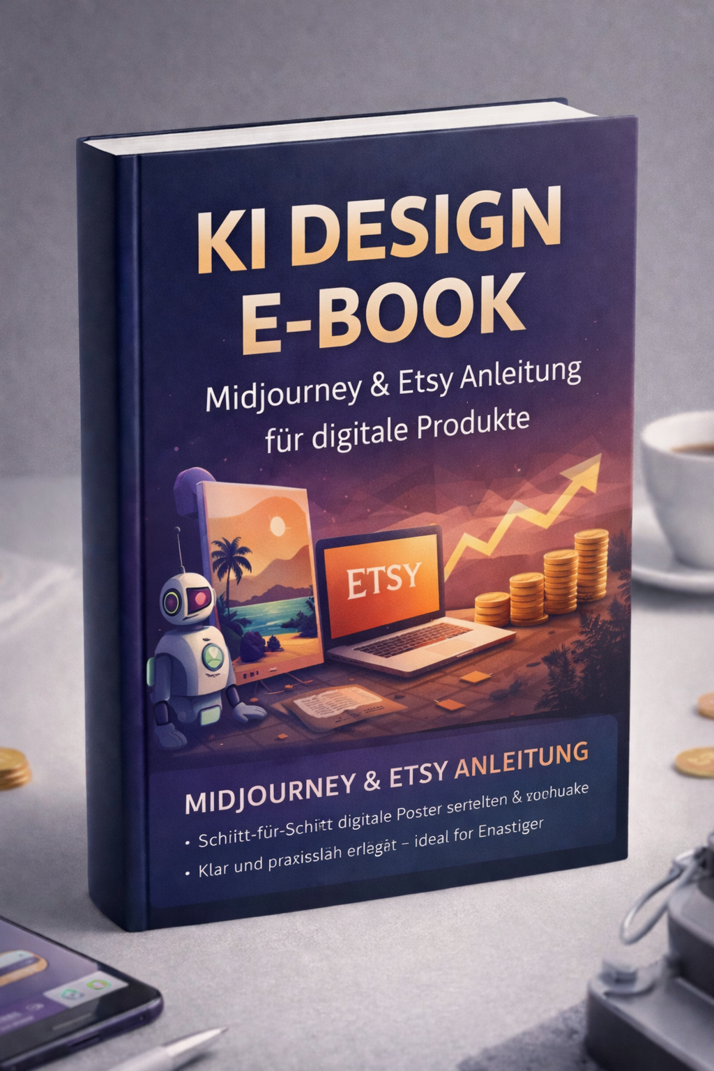KI Design E-Book | Midjourney & Etsy Anleitung für digitale Produkt