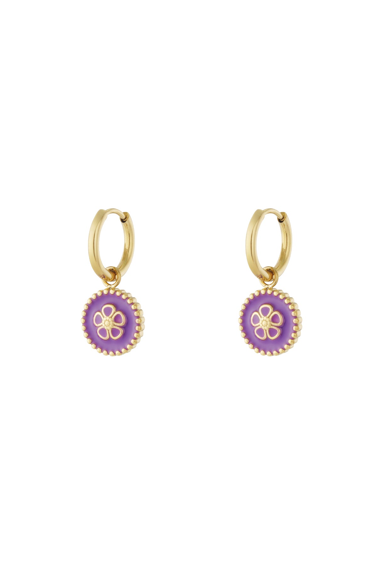 Stainless Steel Drop Earrings Flower Casual Daily Simple Series Women's jewelry